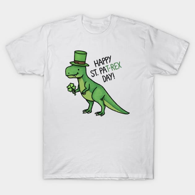 Happy St Pat-rex Day! T-Shirt by drawforpun